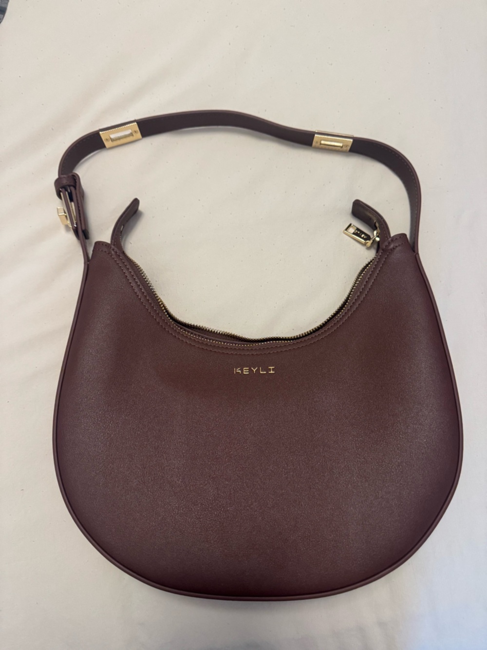 Coffee colored shoulder purse